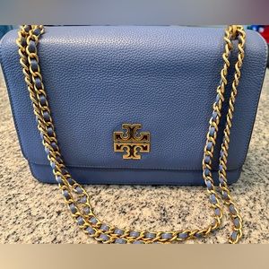 Tory Burch Britten Adjustable Shoulder Bag (Blue)